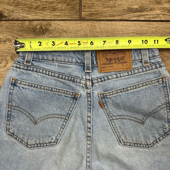 Vintage Levi Denim Jean Shorts Size Slim 14 mis - Picture 4 of 12